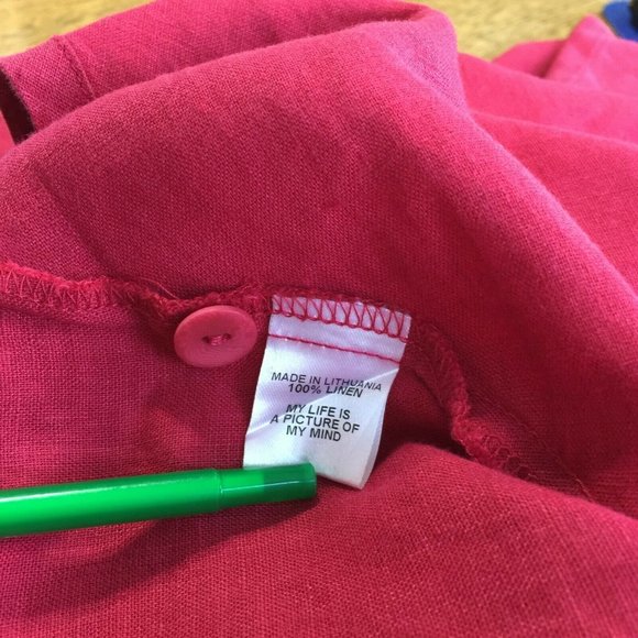 Flax S Linen Collared Button Down Long Sleeve - Picture 12 of 12